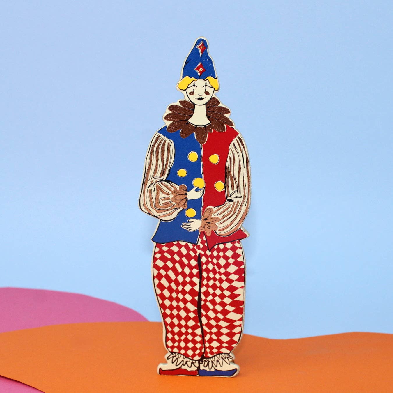 Clown Bookmark: Gold