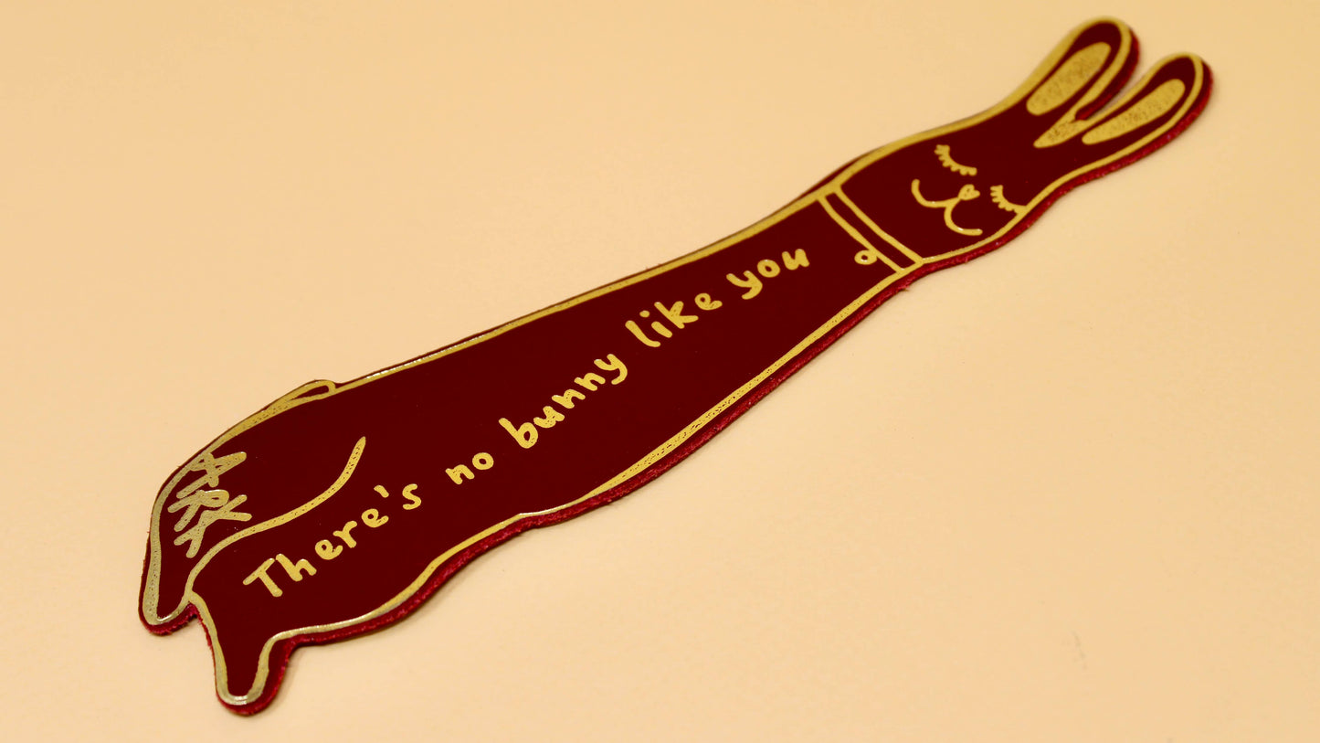 Cute Bunny Bookmark: Cream