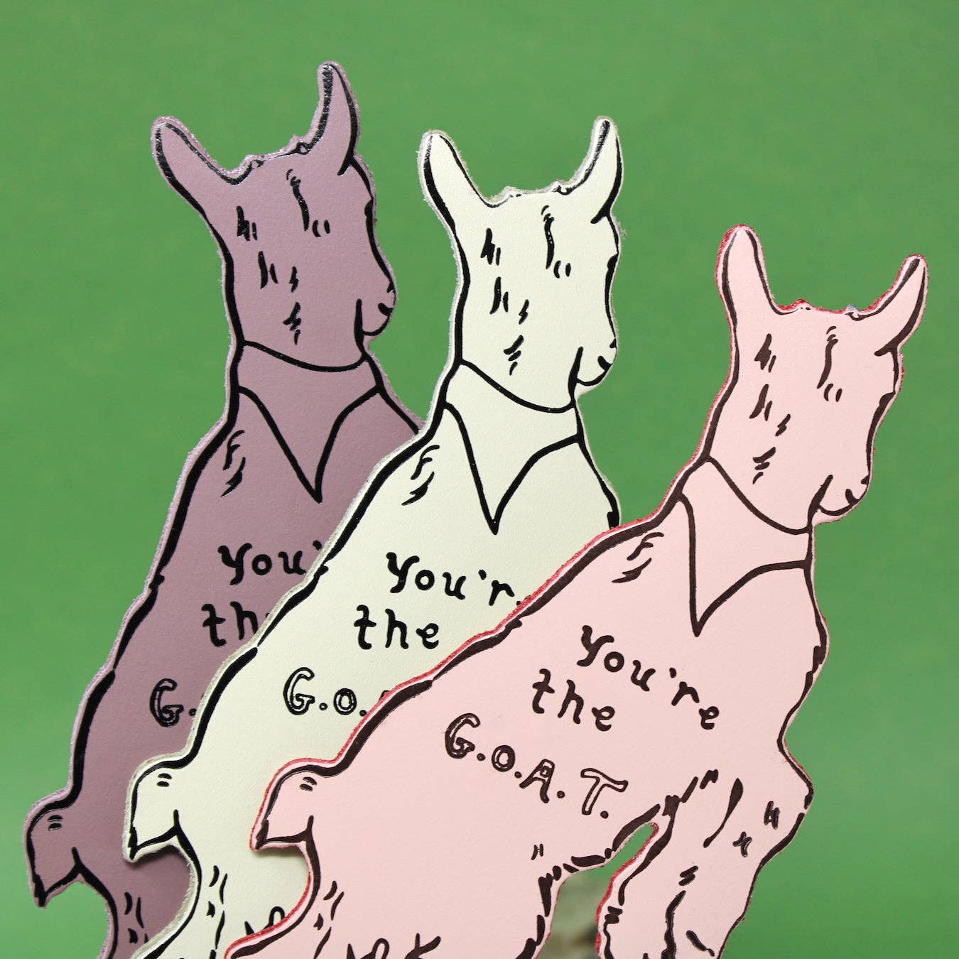 GOAT Bookmark: Dusty Pink