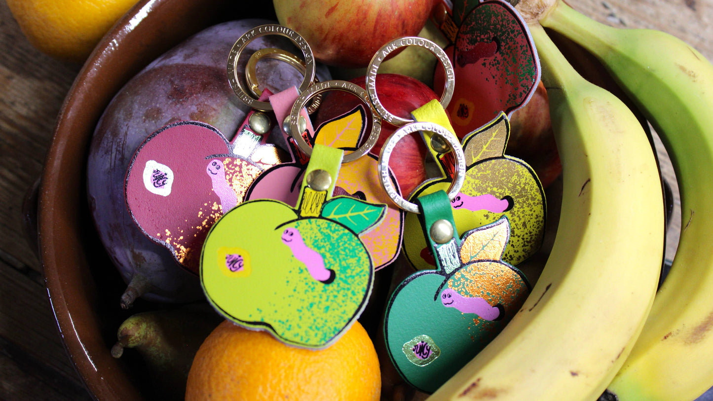 Juicy Apple Keyring: Green