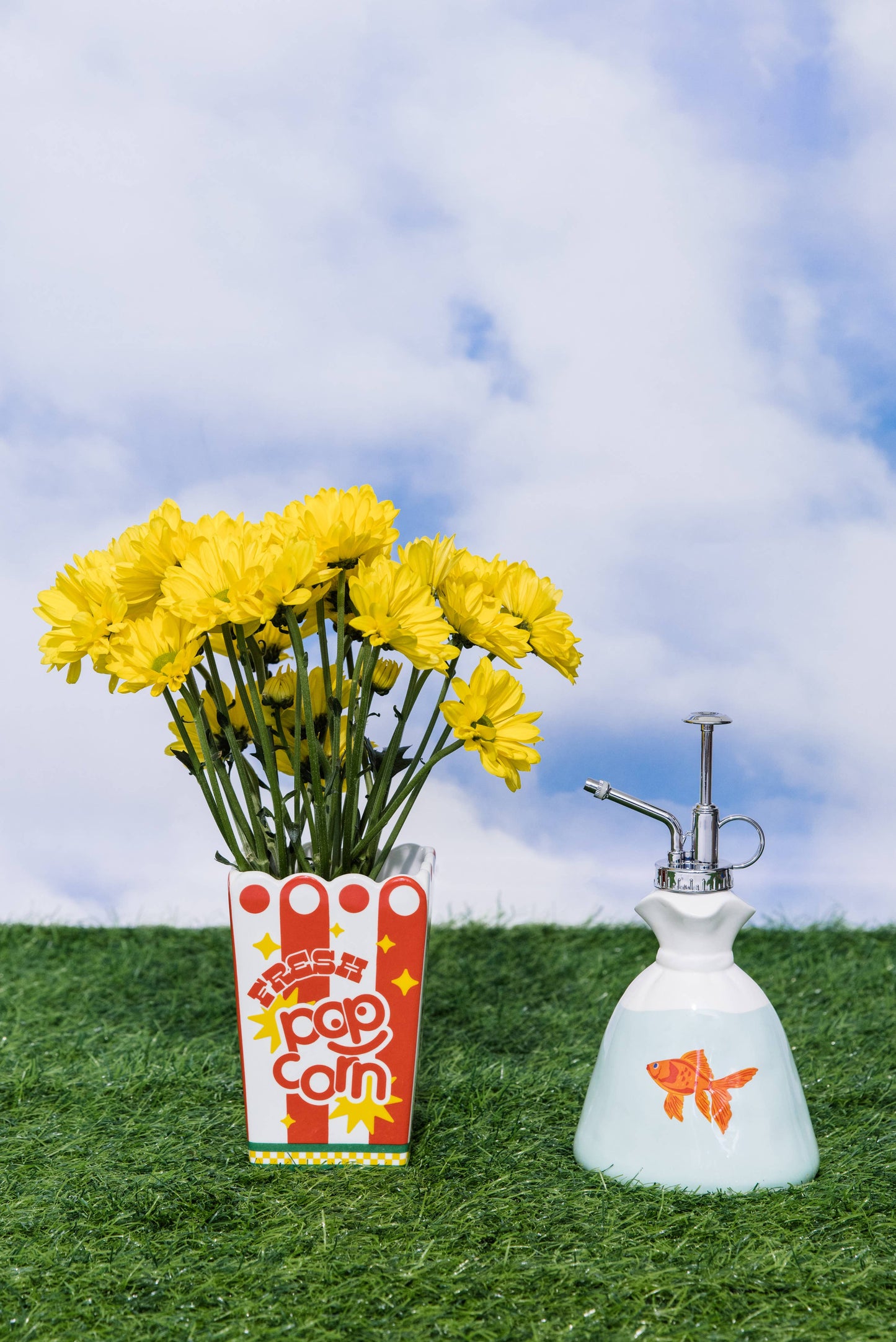 Vase, Popcorn Bag