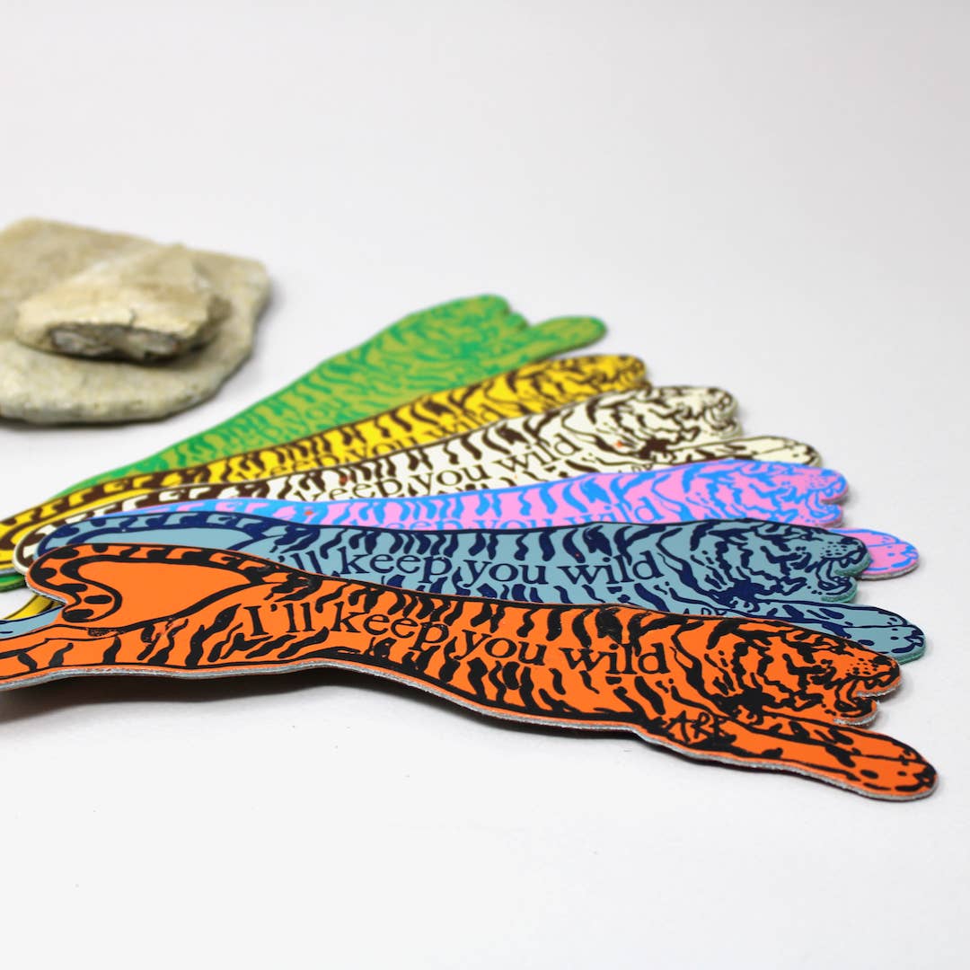 Tiger Bookmark: Cream