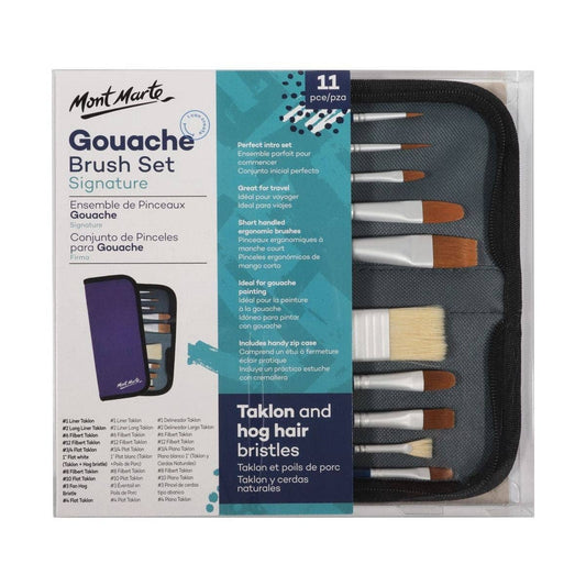 Gouache Brush Set in Wallet Signature 11pc