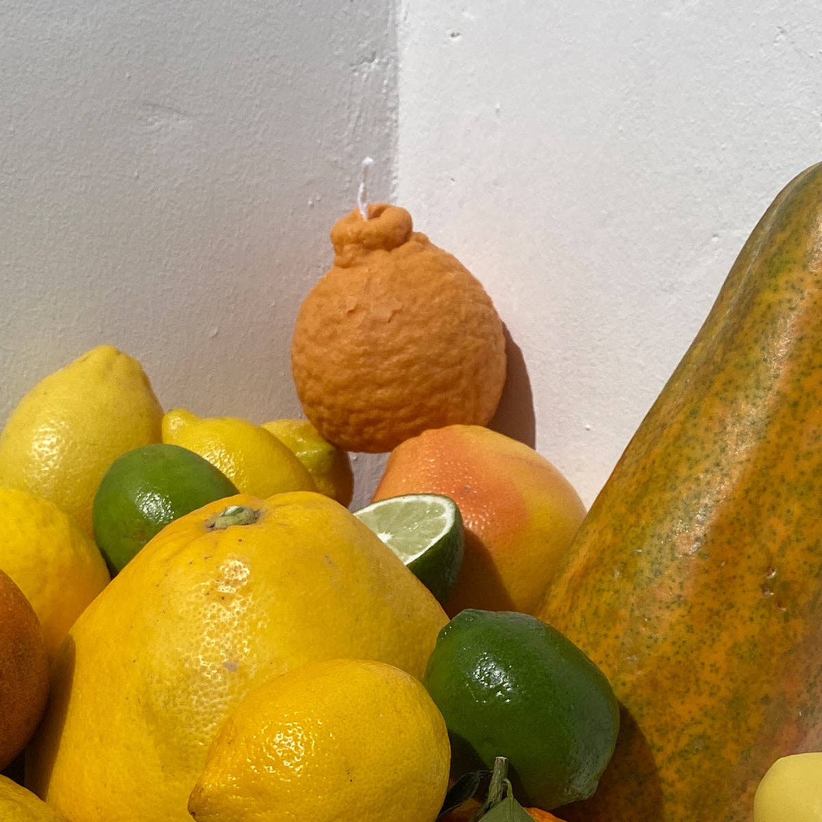 Large Dekopon Citrus Candle: Orange / Citrus / Single Sumo