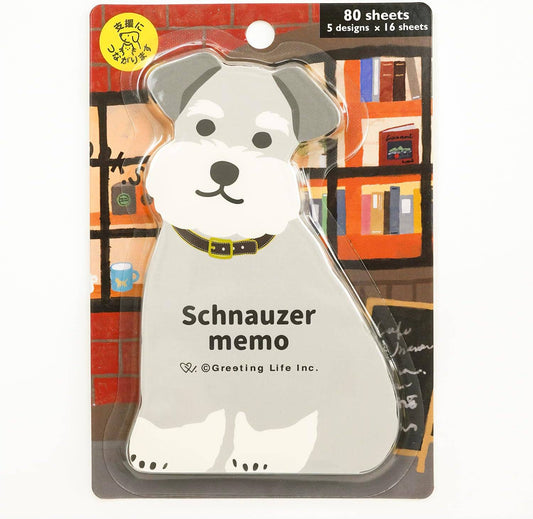 Greeting Life Animal Die-Cut Memo Schnauzer