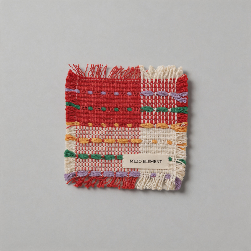 Woven Table Mat Coaster: Pink / One Size