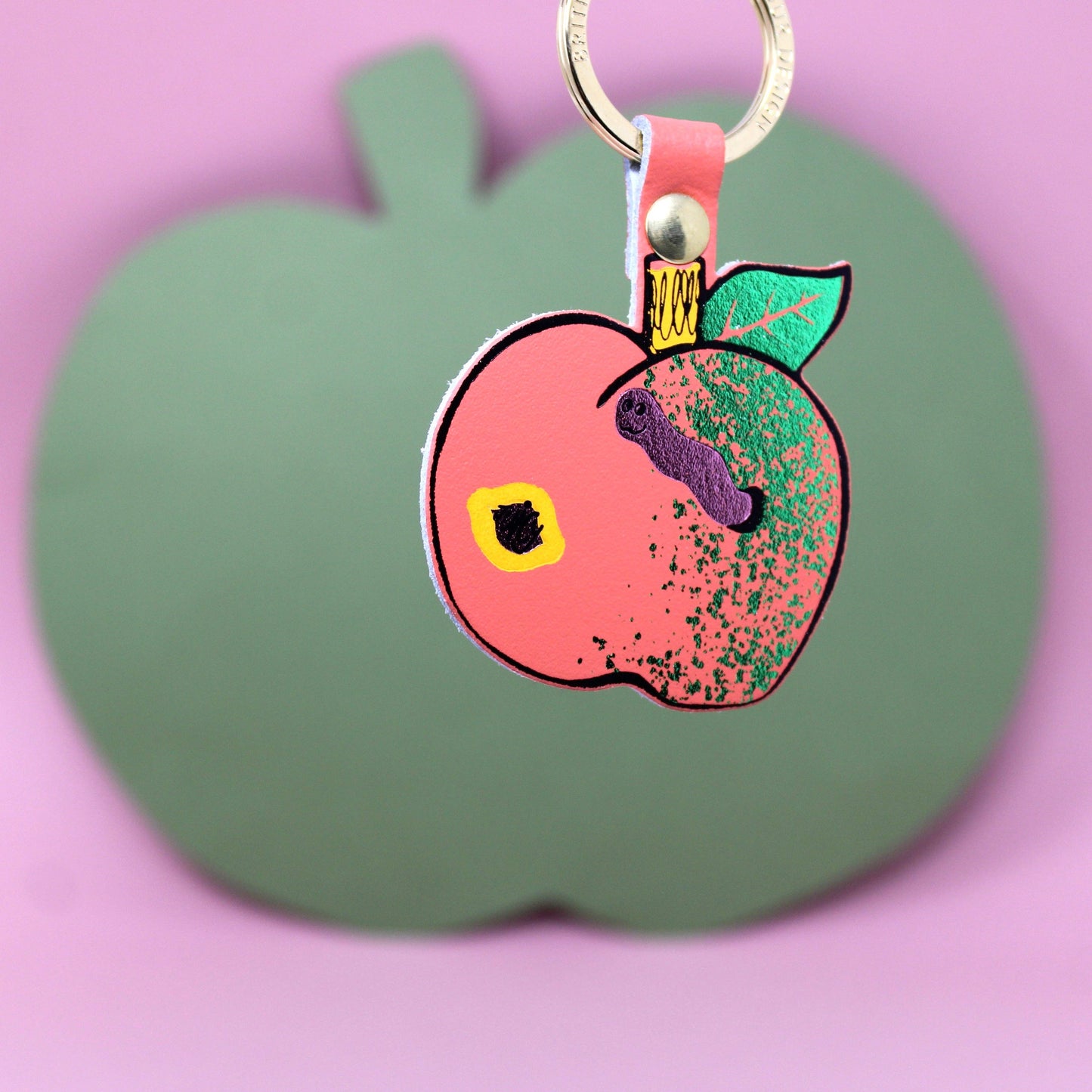 Juicy Apple Keyring: Green