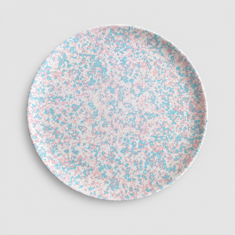 Checkered Snack Plate: Blue / F