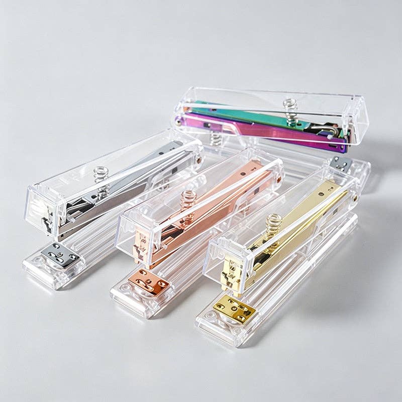 Rose Transparent Stapler: Multi Color / Large