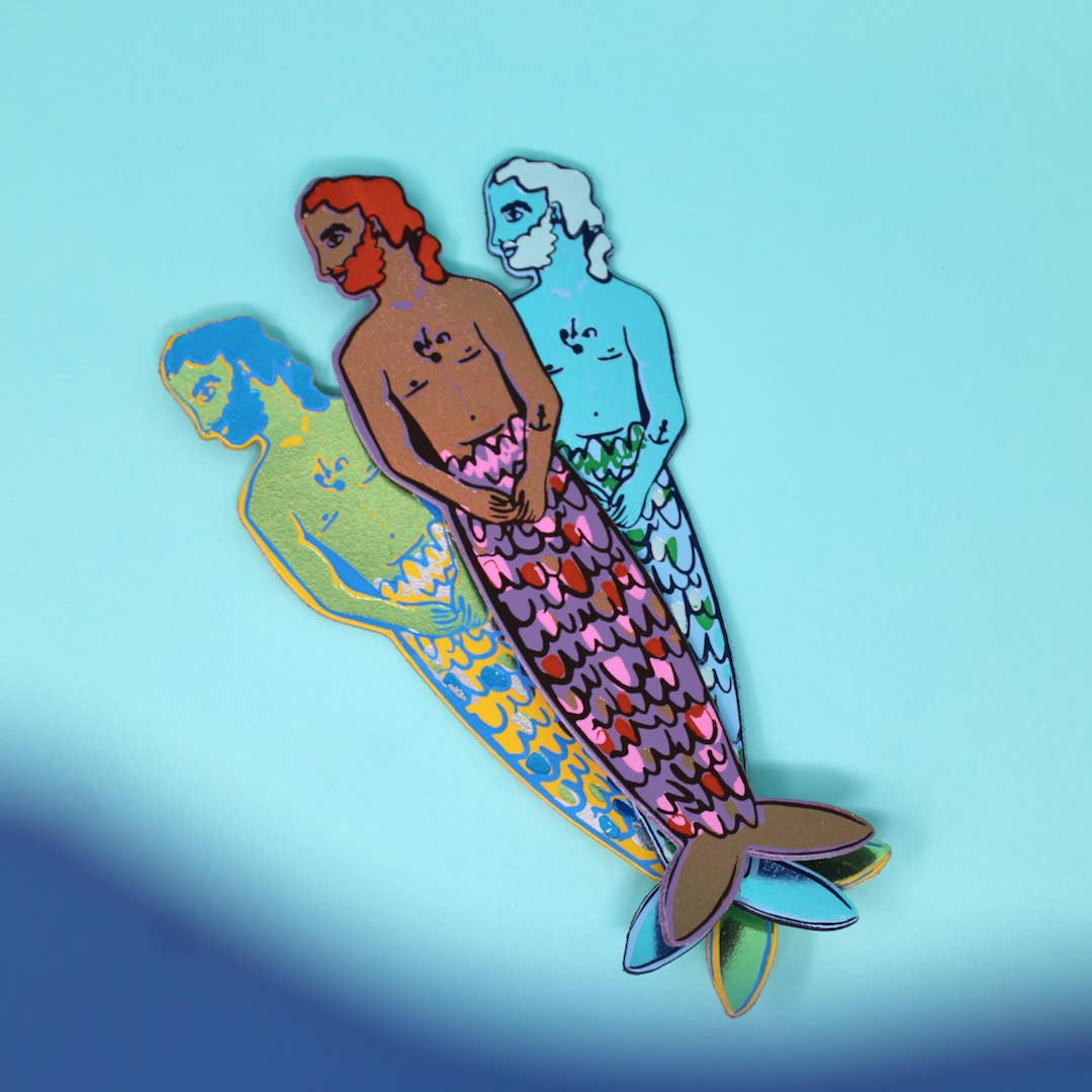 Mer-Man Bookmark: Lilac