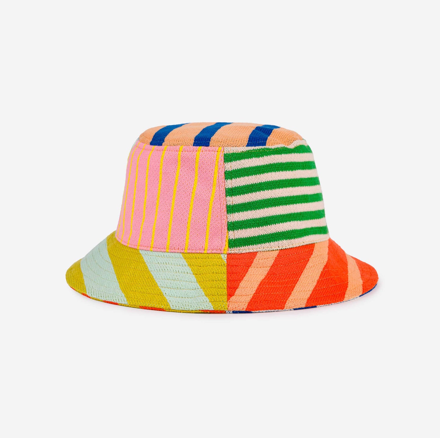 Patchwork Stripe Bucket Hat: Sport