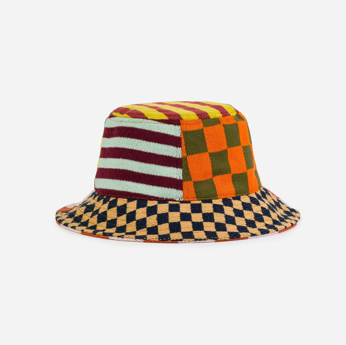 Pattern Patch Bucket Hat: Rainbow