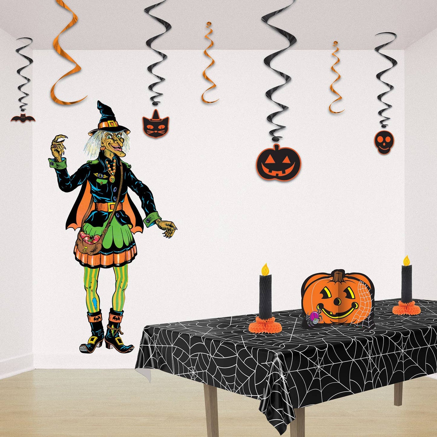 Vintage Halloween Jointed Witch 4' 9"