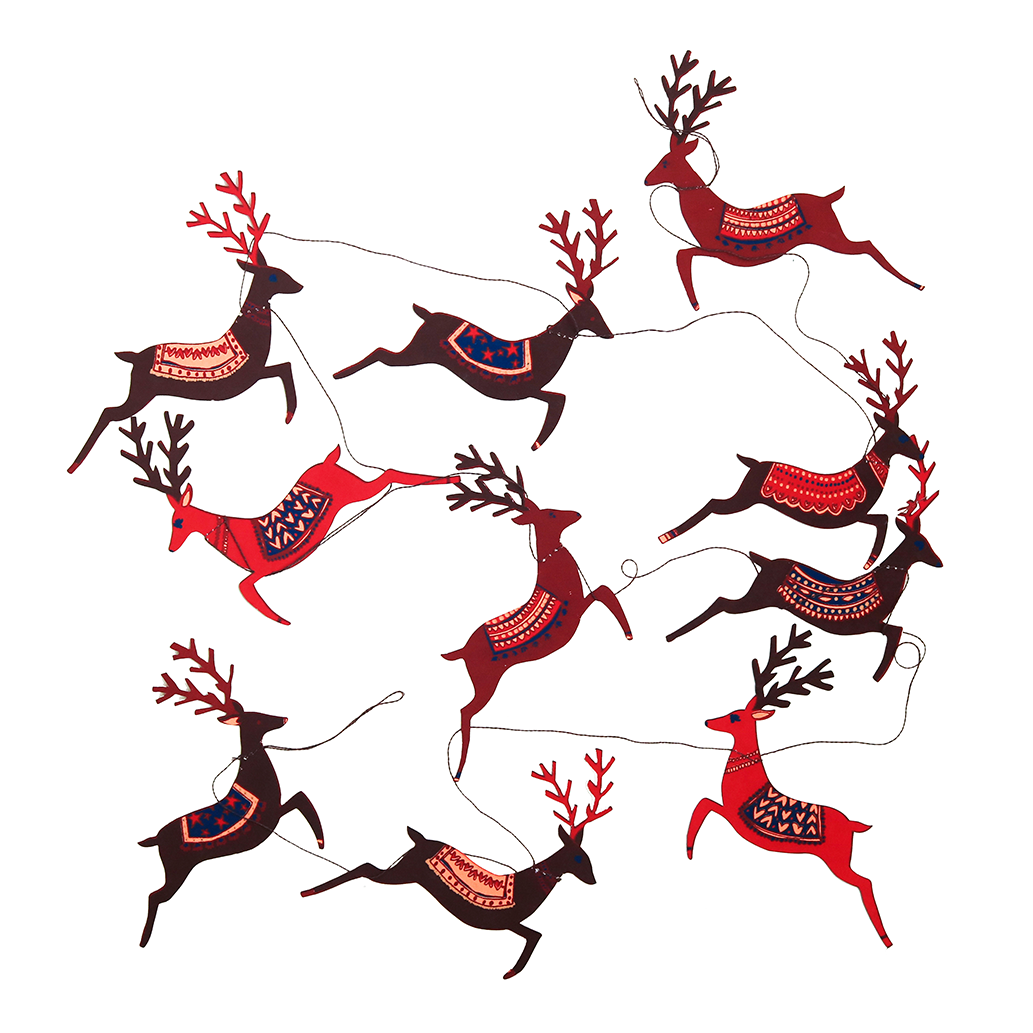 REINDEERS SEWN GARLAND