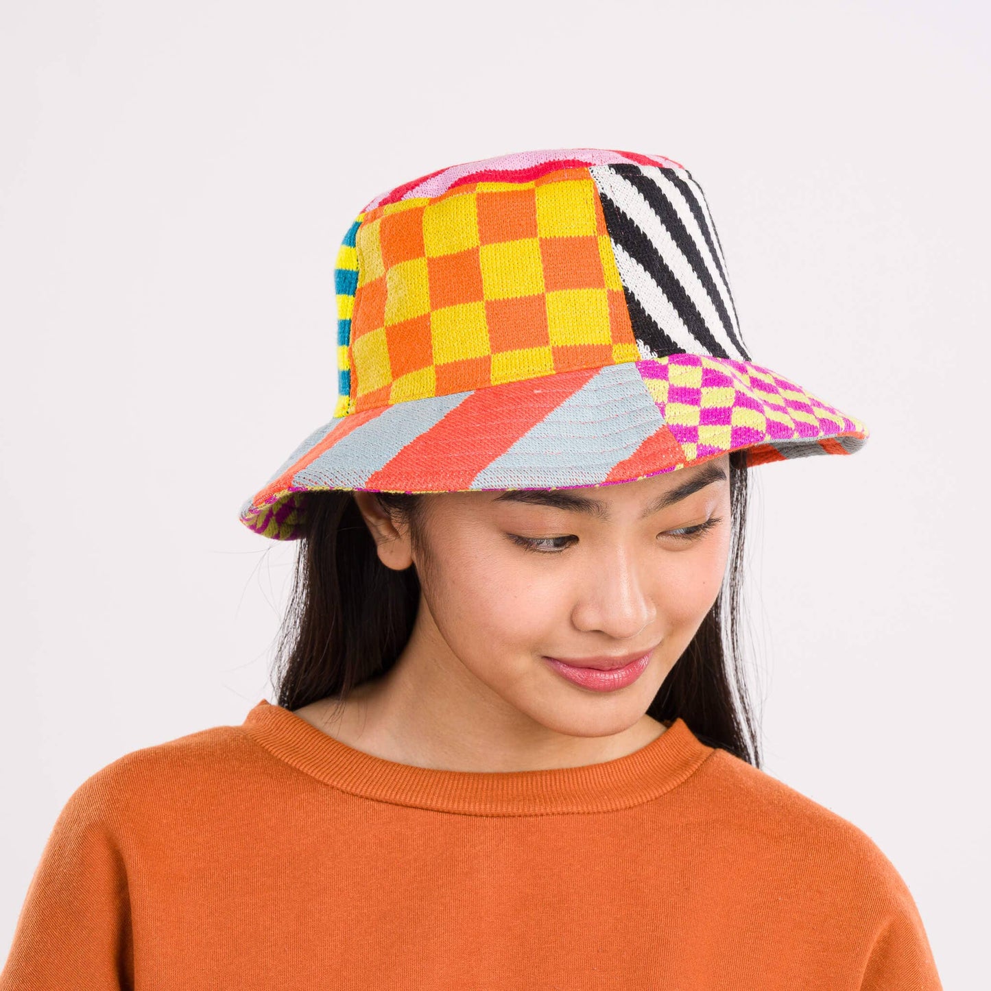Pattern Patch Bucket Hat: Desert
