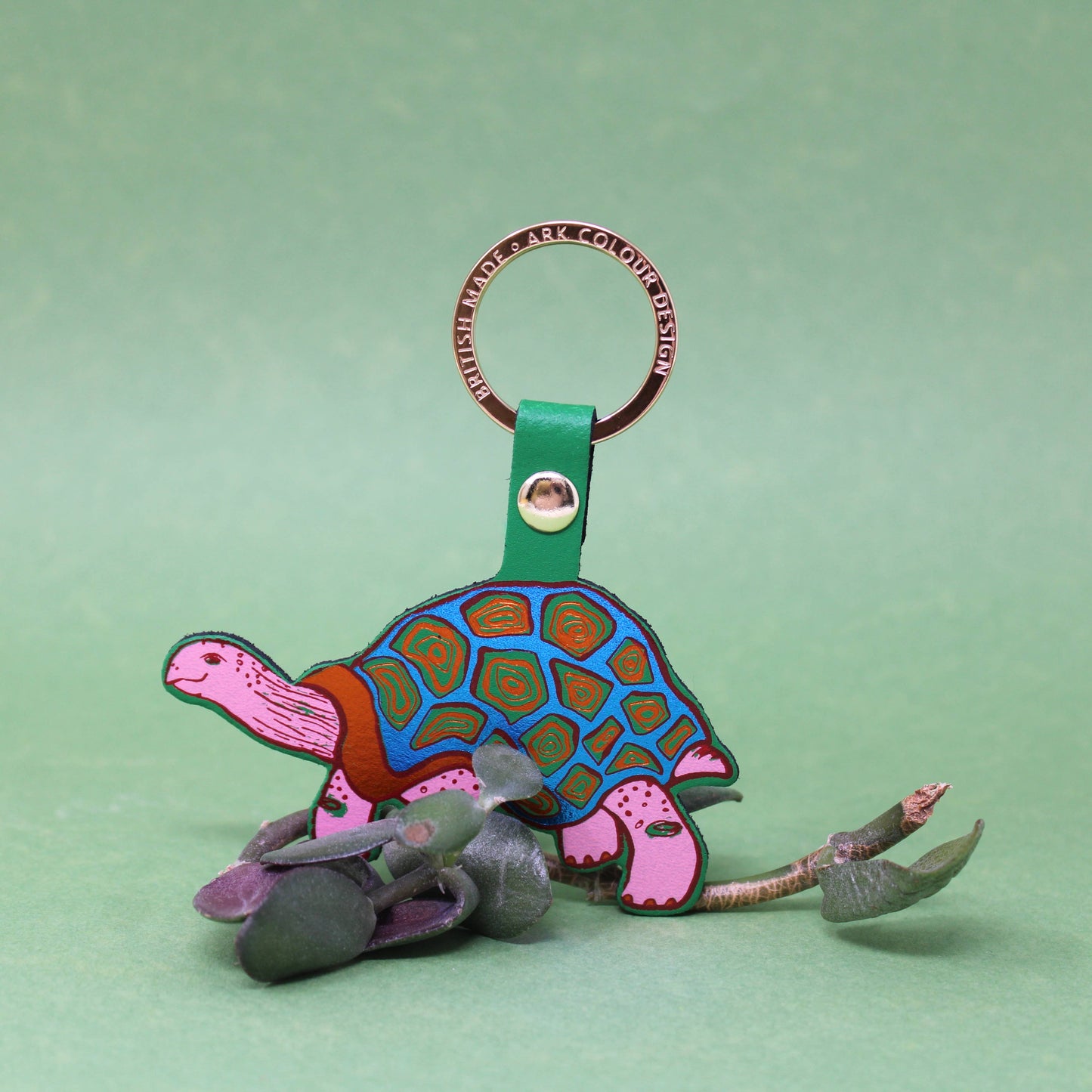'Easy Going' Tortoise Key Fob: Cream turtle