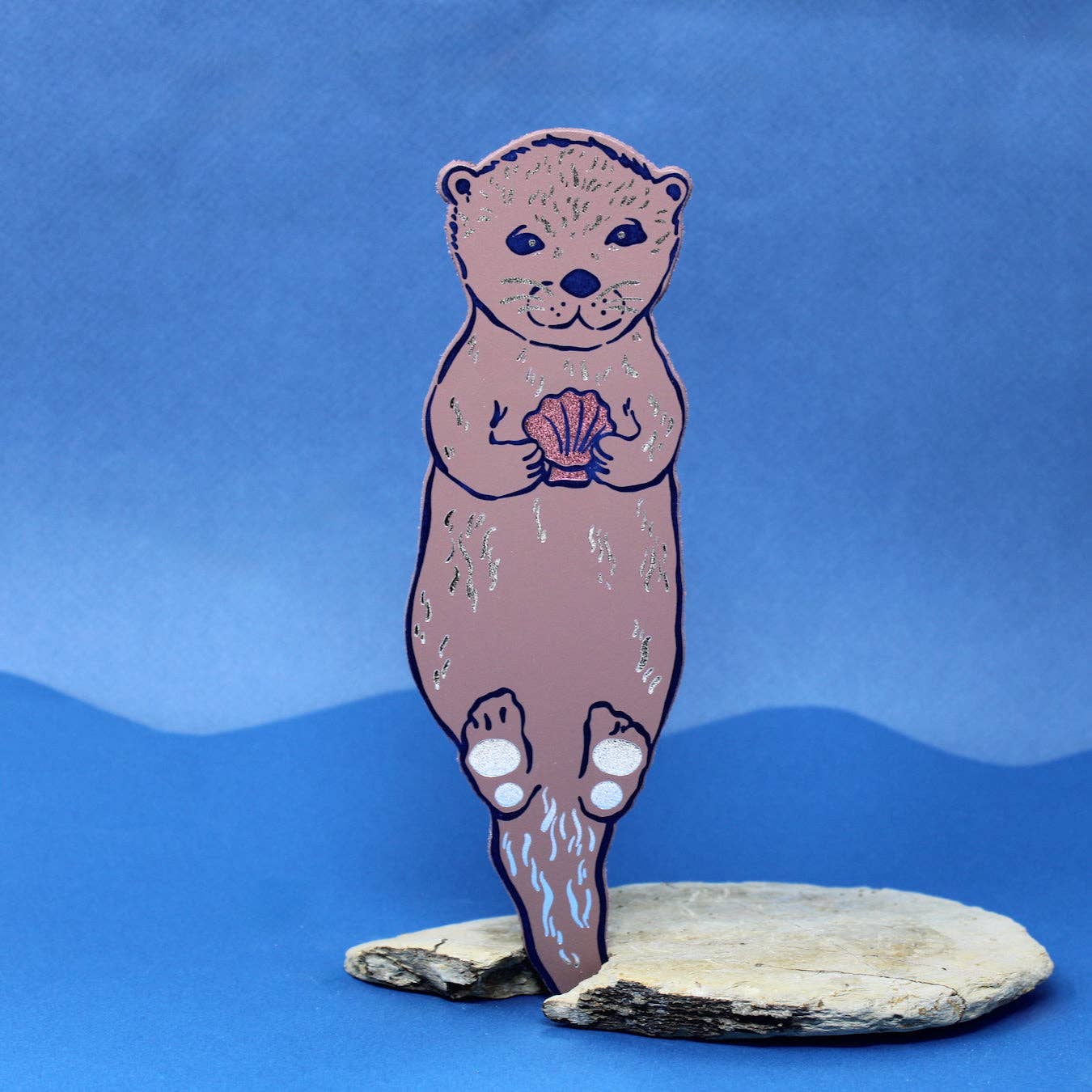 Otter Bookmark: Dusty Pink