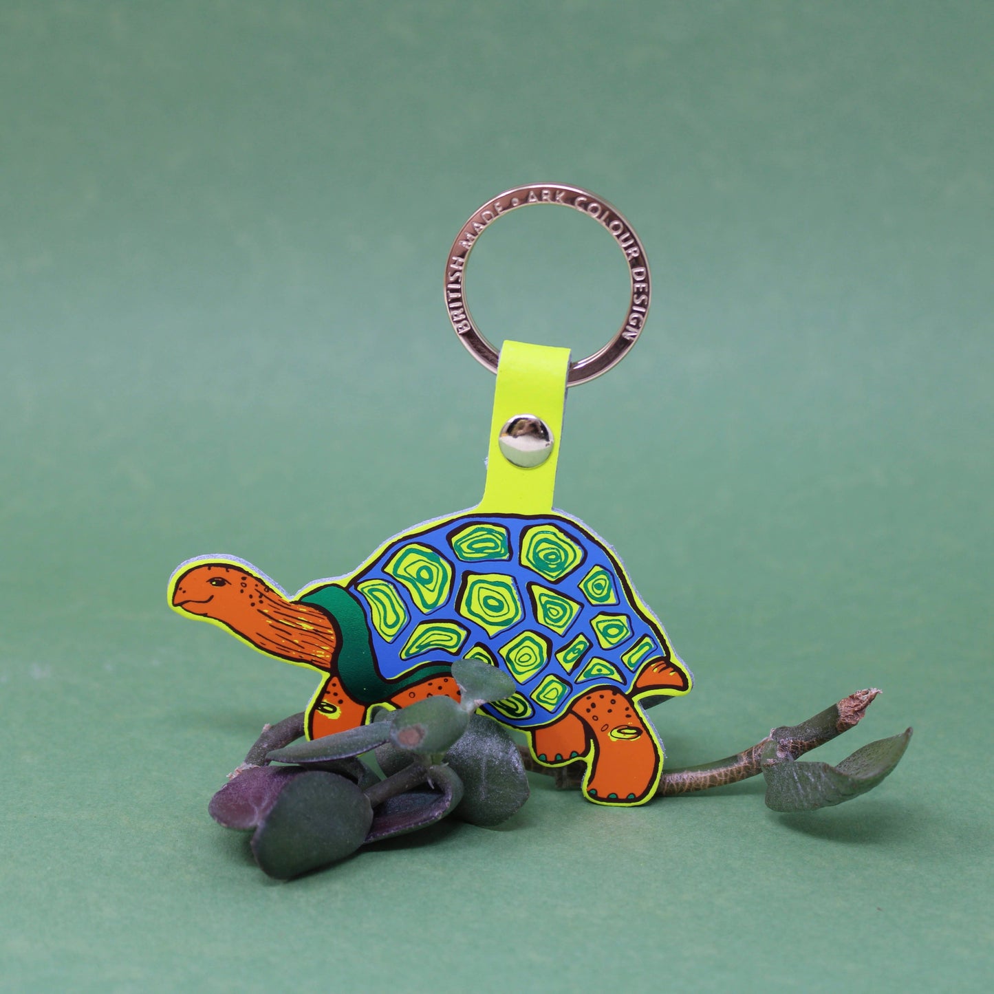 'Easy Going' Tortoise Key Fob: Cream turtle