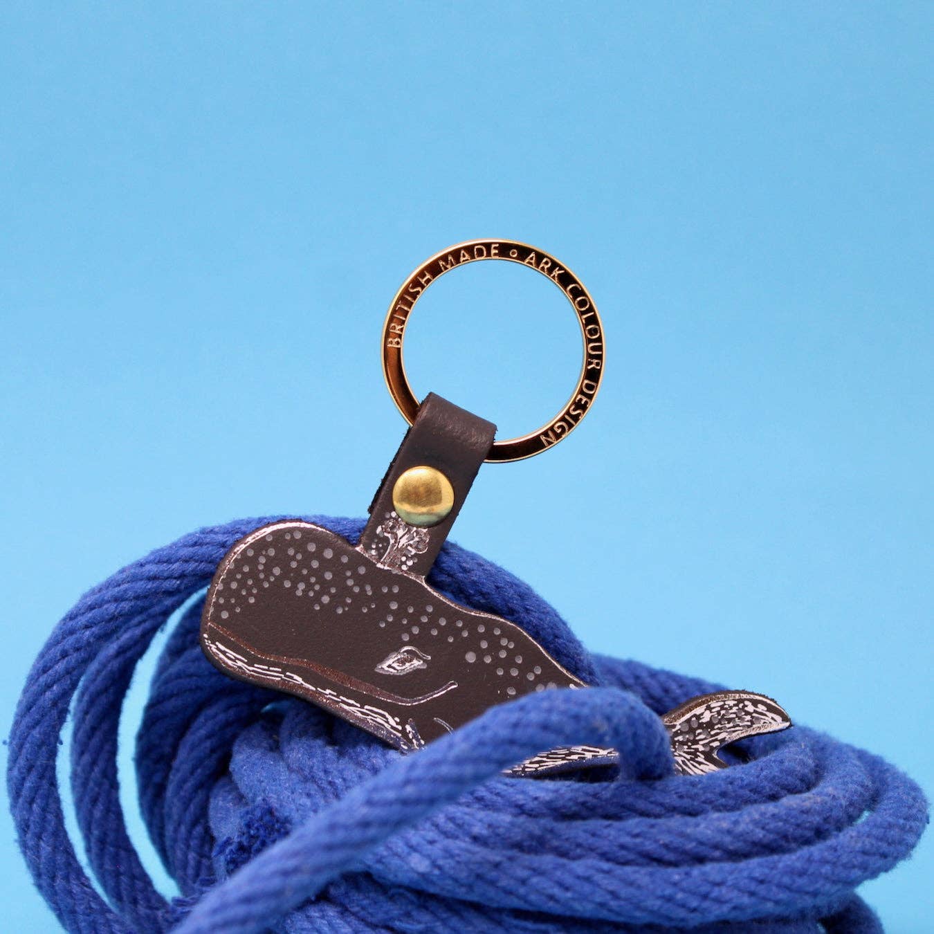 Humpback Whale Key Fob: Cornflower