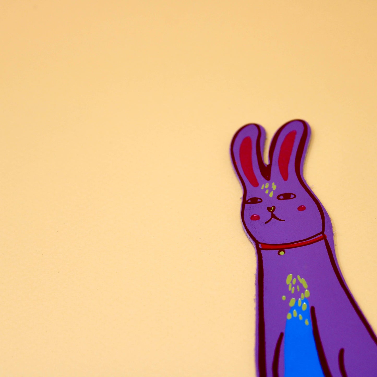 Cute Bunny Bookmark: Cream