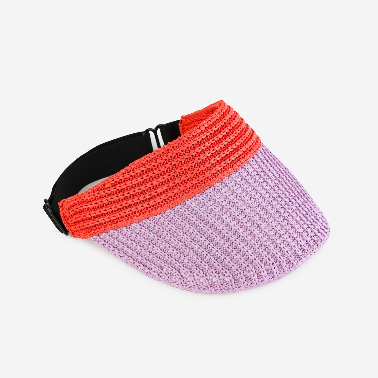 Raffia Visor: Kelly Pink