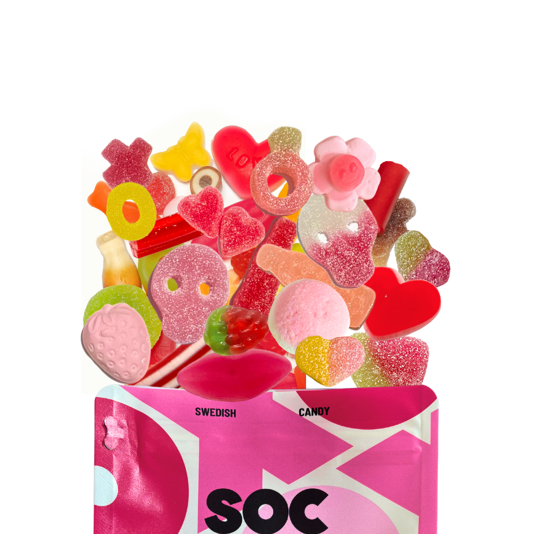 Love Gummy Mix Swedish Candy Bag 8oz Pink
