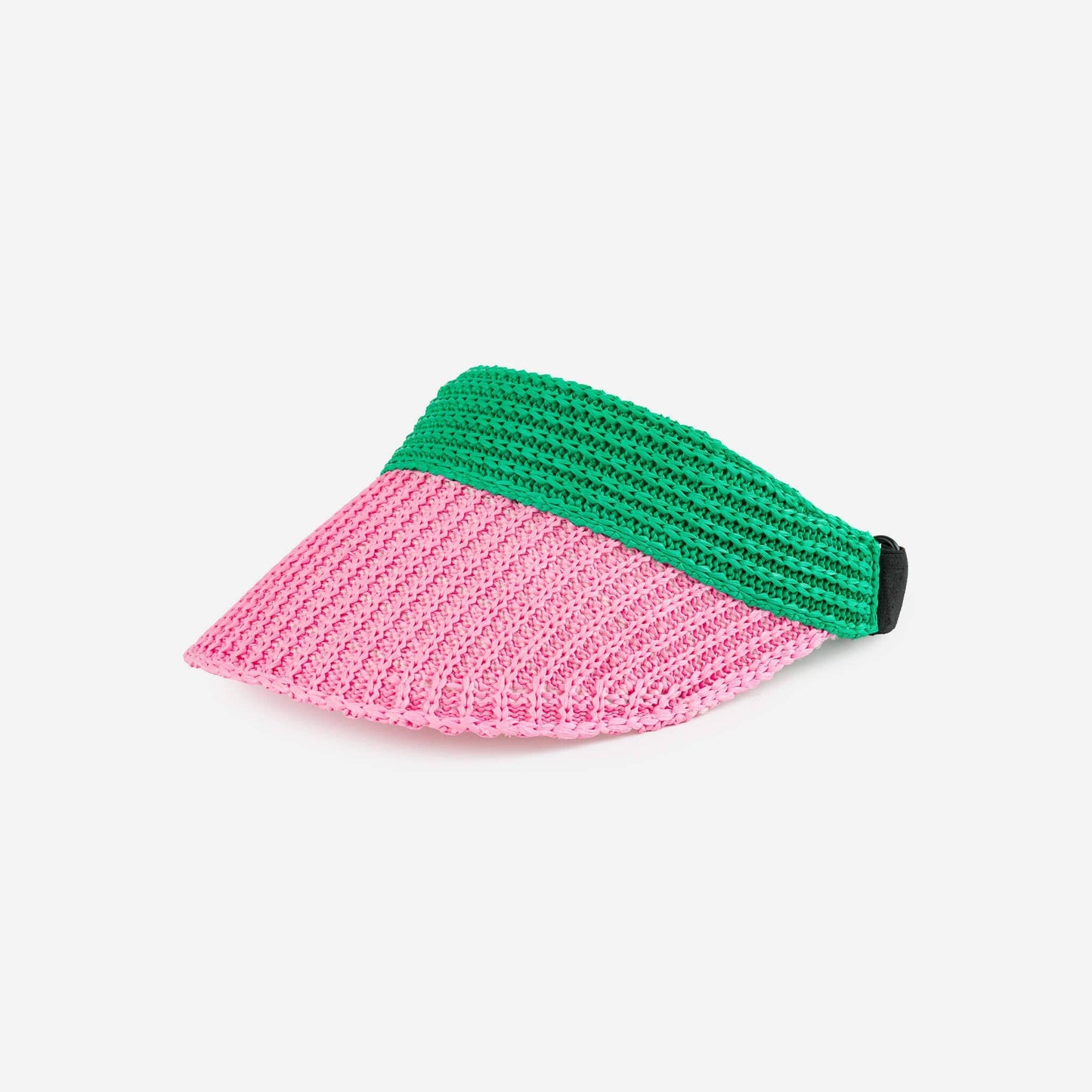 Raffia Visor: Kelly Pink