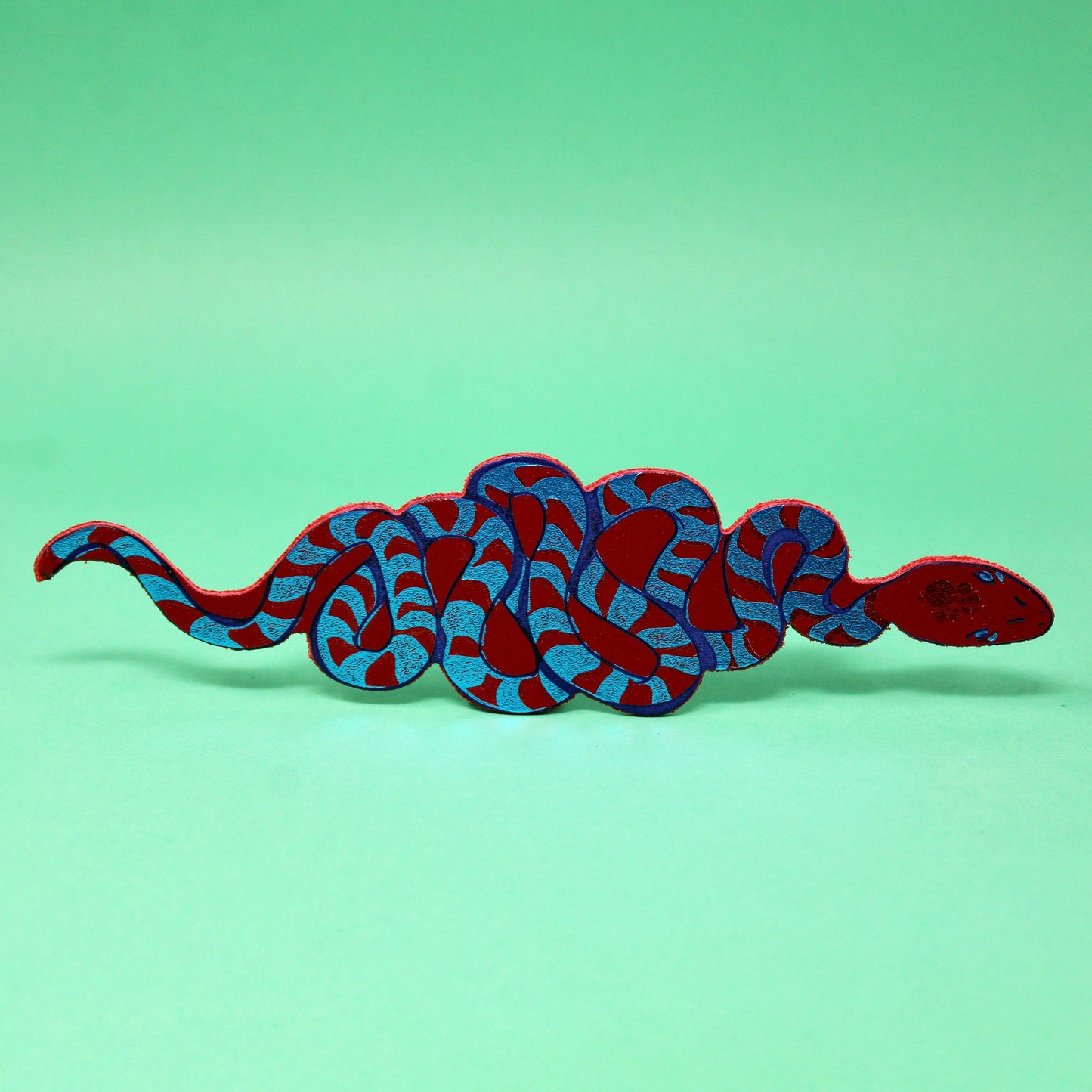 Snake Bookmark: Dark Red