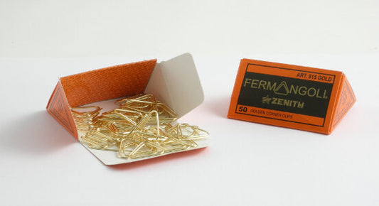 Zenith Gold Corner Clips - Package of 50