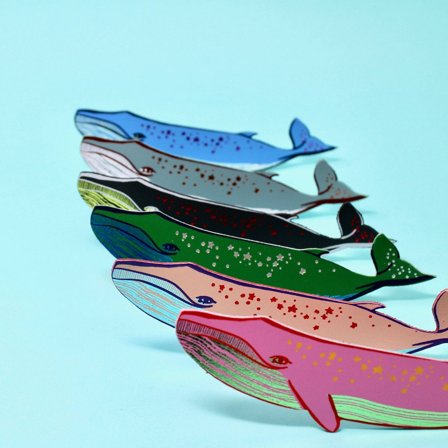 Whale Bookmark: Heritage Blue