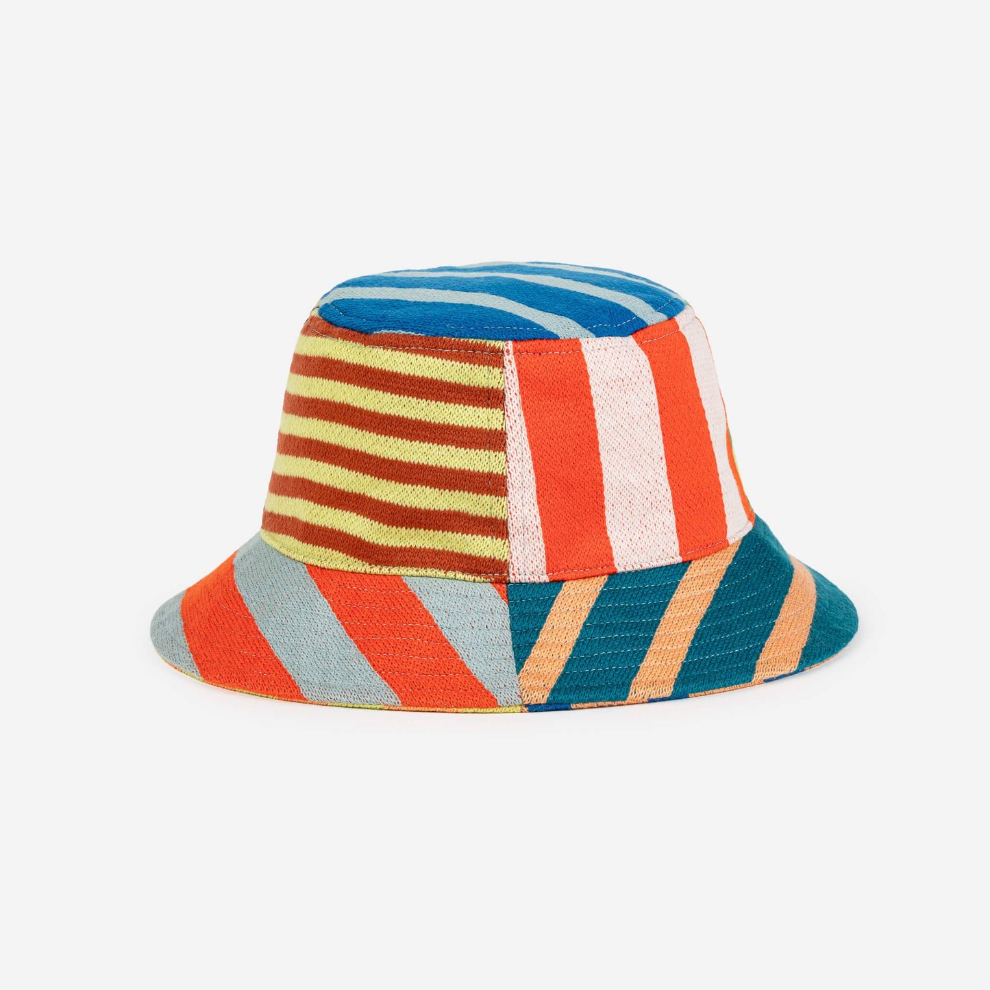 Patchwork Stripe Bucket Hat: Sport