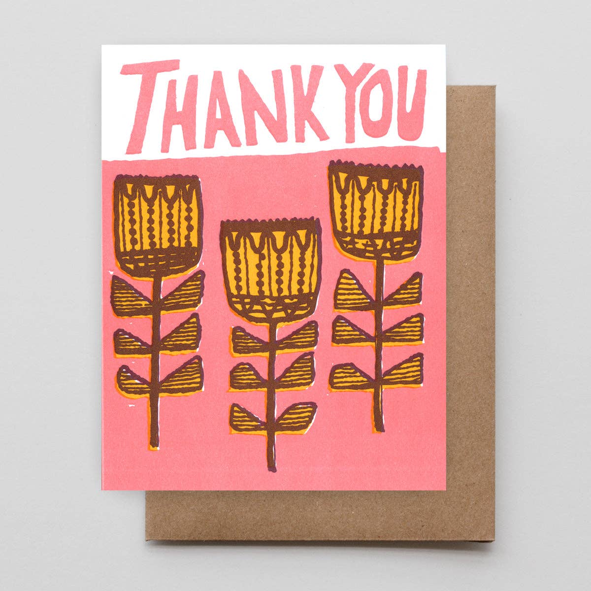 Thank You Folk Flowers: Single card