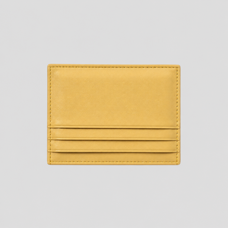 Faux Leather Woven Card Holder: Light Pink / One Size