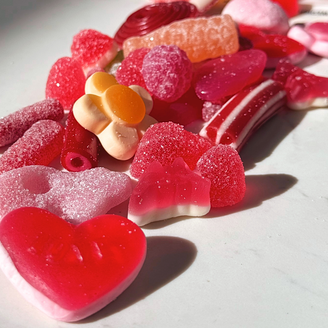 Love Gummy Mix Swedish Candy Bag 8oz Pink