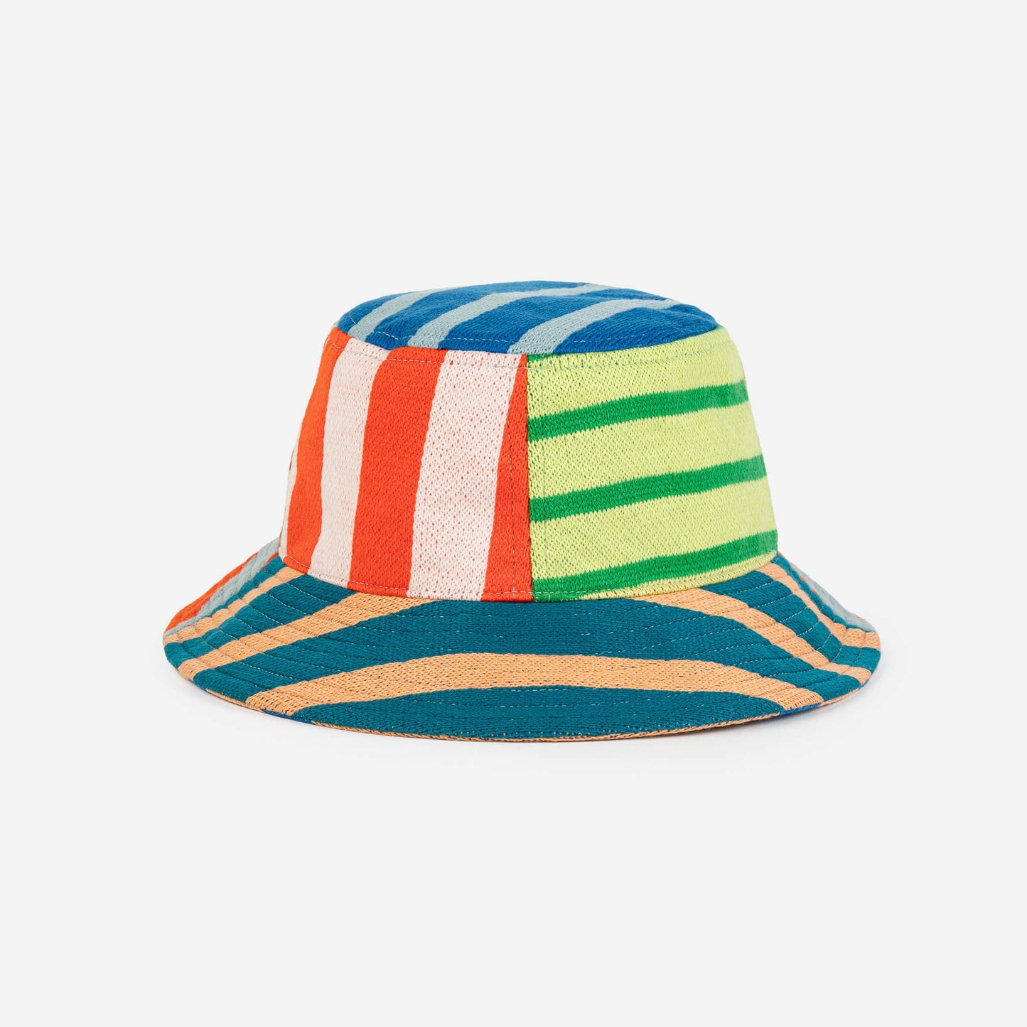 Patchwork Stripe Bucket Hat: Sport