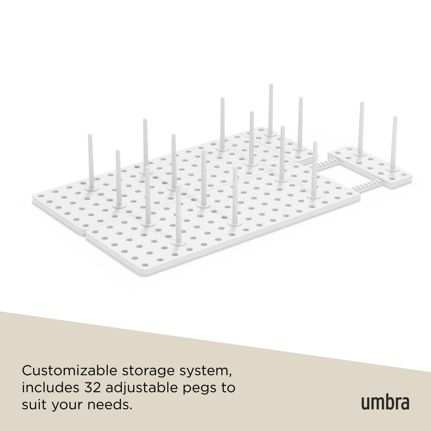 Peggy Drawer Organizers, Set of 2: White / 2-Pack