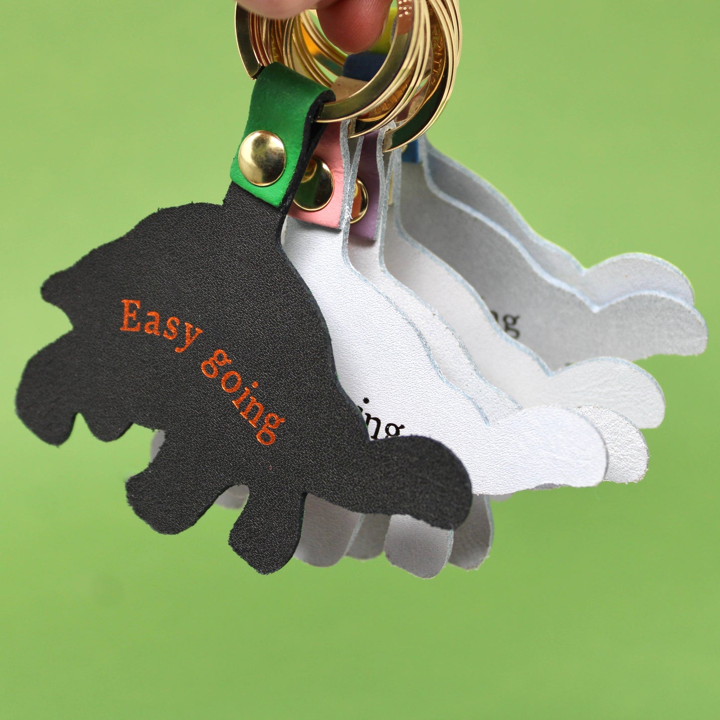 'Easy Going' Tortoise Key Fob: Cream turtle