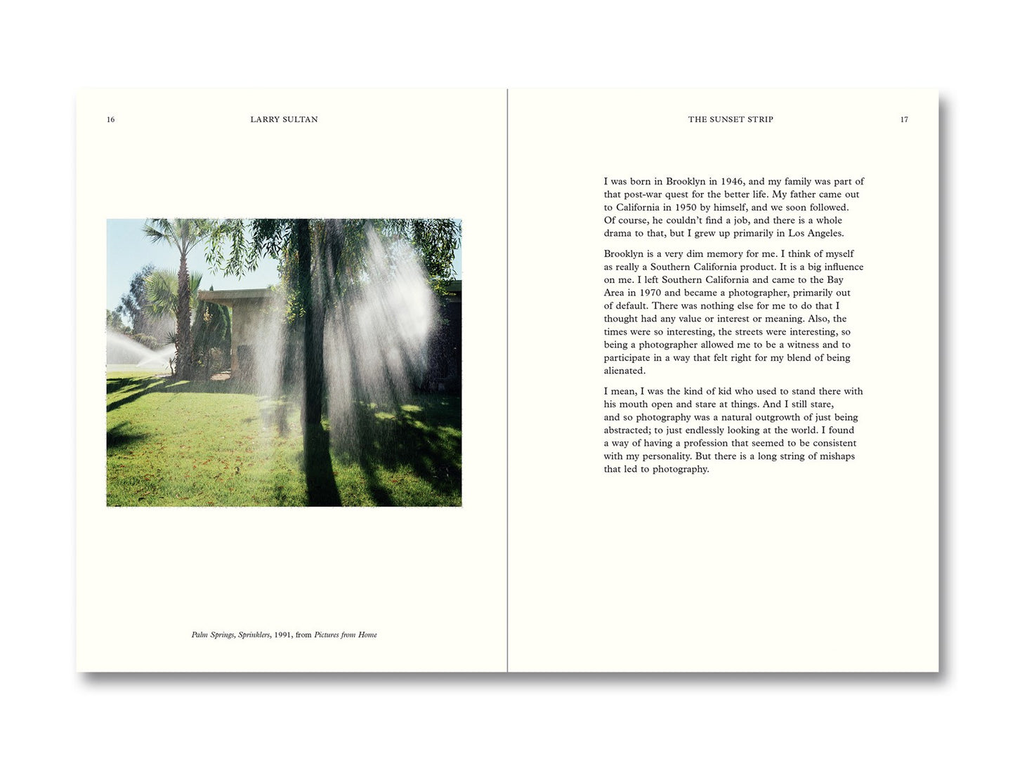 Water Over Thunder: Selected Writings Larry Sultan