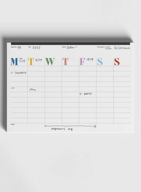 Herb Lester Weekly Desk Planner