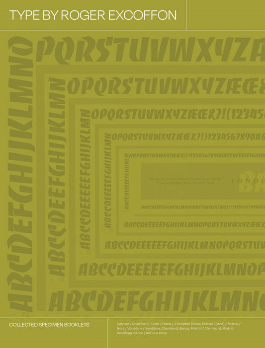 Type by Roger Excoffon : Collected Specimen Booklets