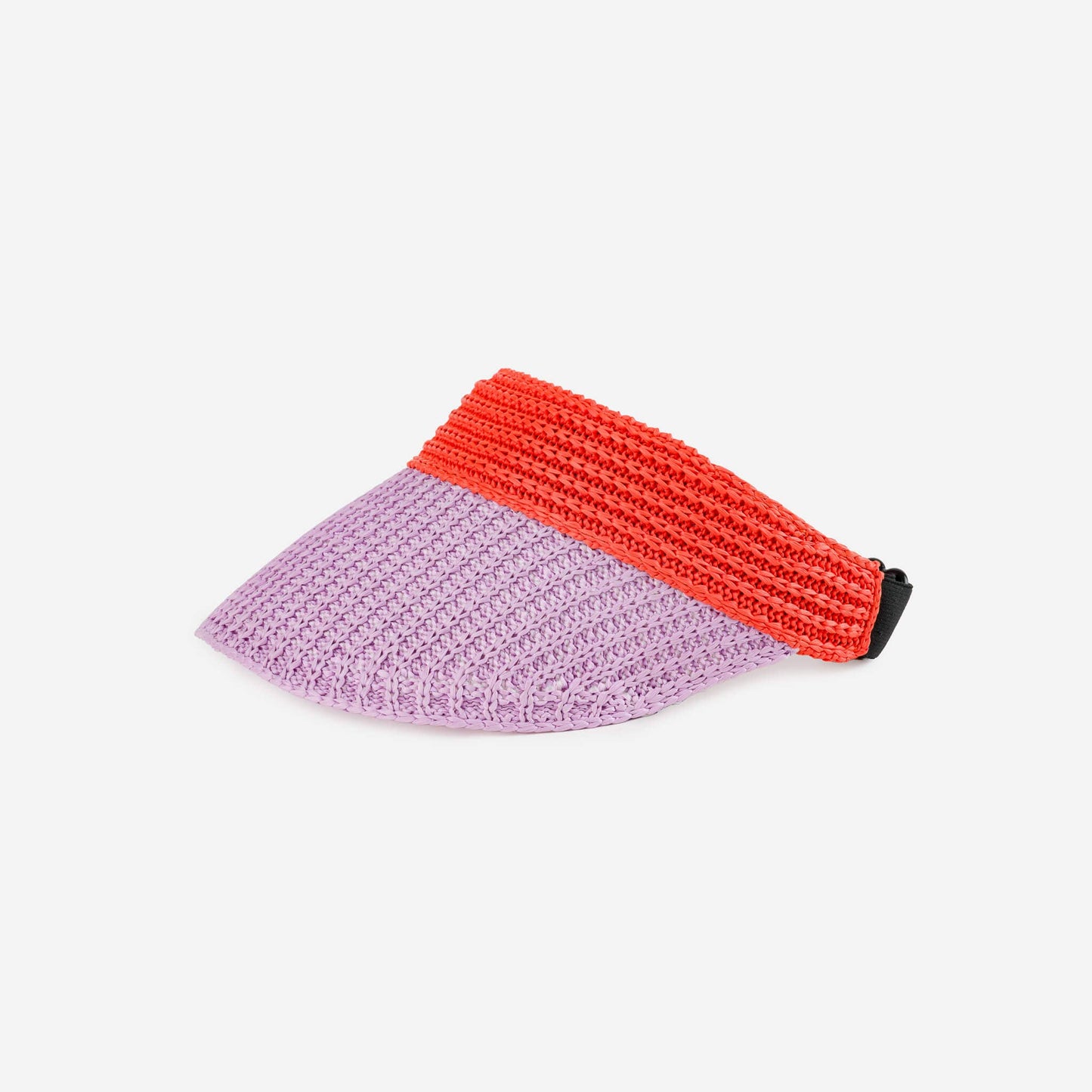 Raffia Visor: Kelly Pink