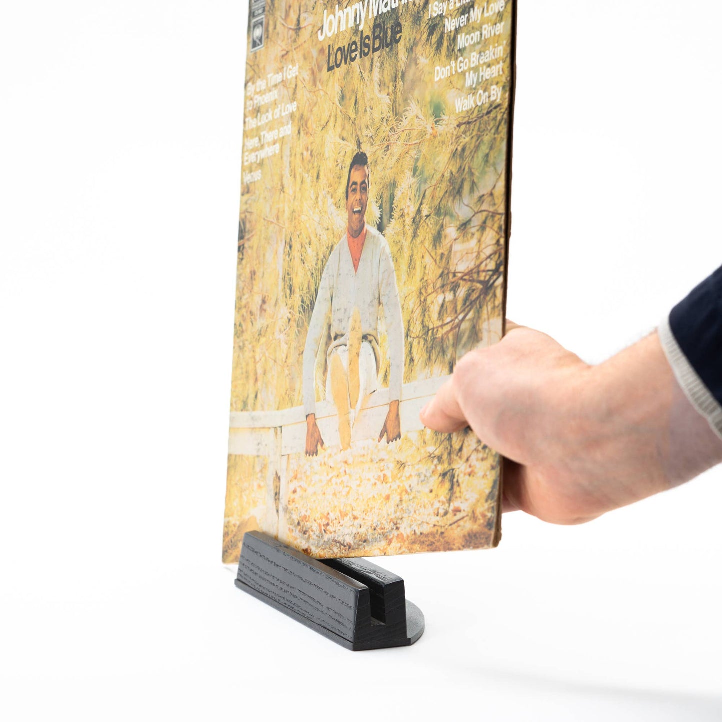 Vinyl Record Tabletop Stand: Walnut