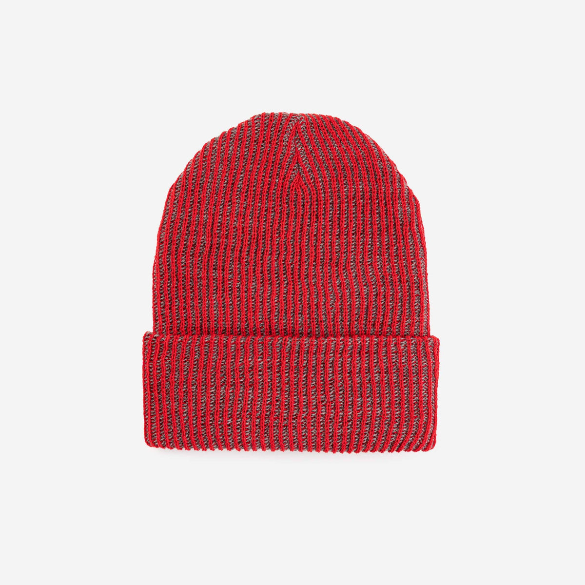 Simple Rib Knit Beanie: Golden Olive Navy