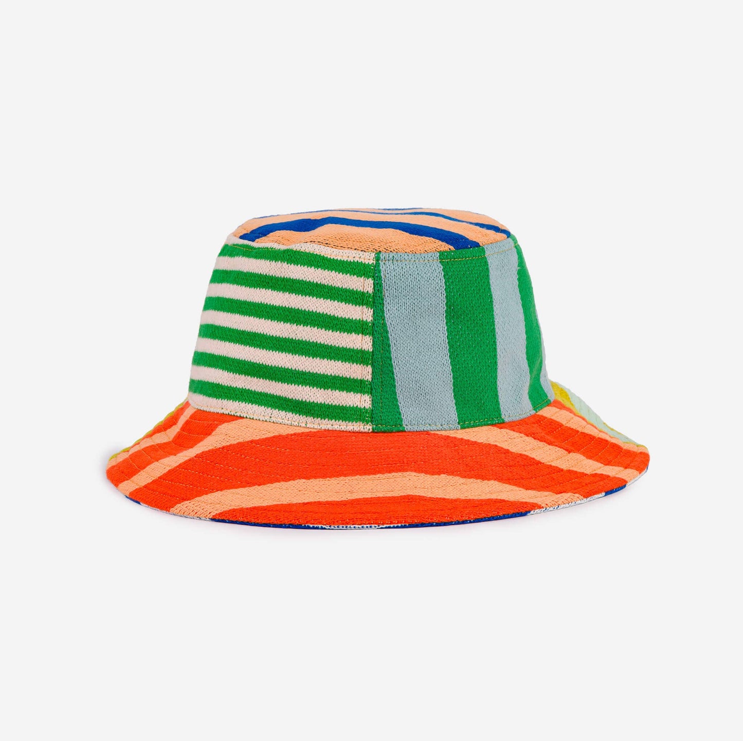 Patchwork Stripe Bucket Hat: Sport