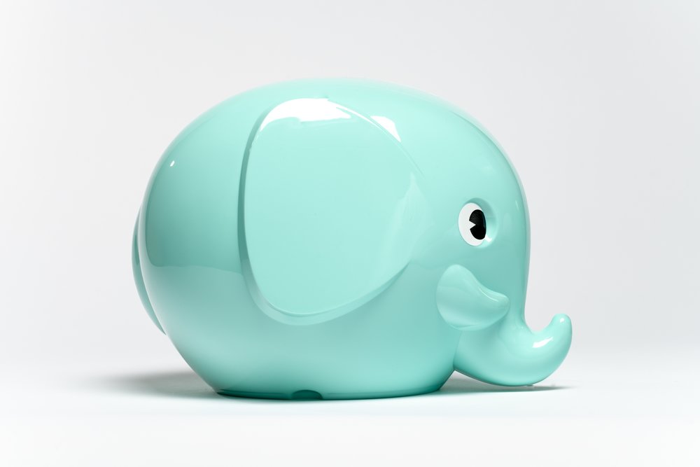 Bank elephant money box