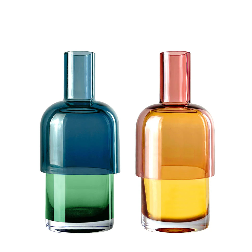 Flip Vase Small SET - Blue & Grn / Yel & Pink