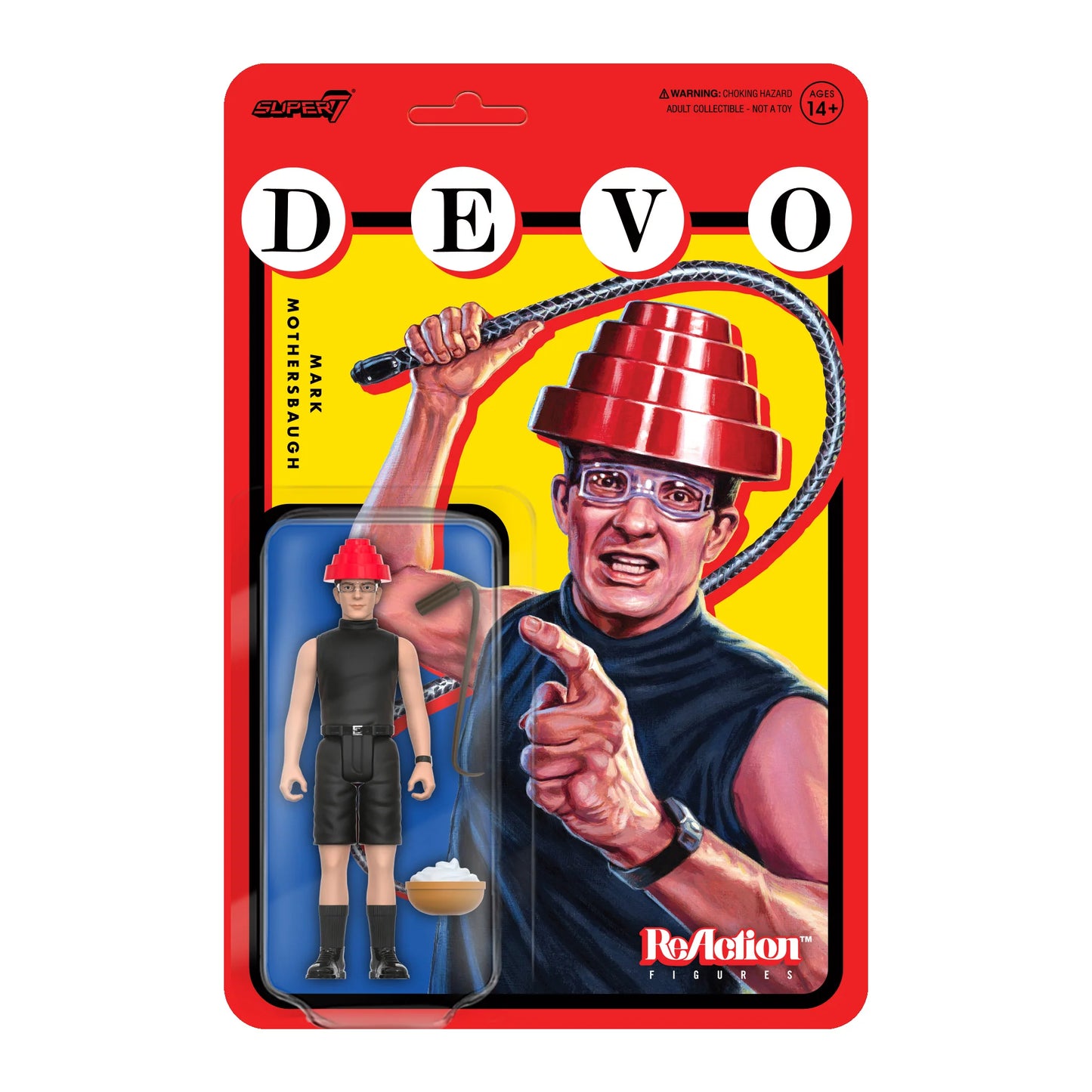 Super7 Devo ReAction Figure Wave 1 Mark Mothersbaugh (Whip It)