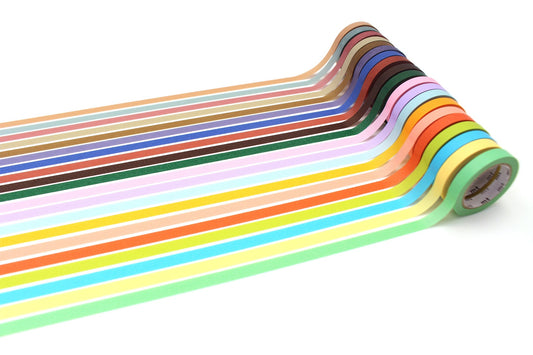 Boxed set of 20 solid colors - 6mm Narrow Light and Dark