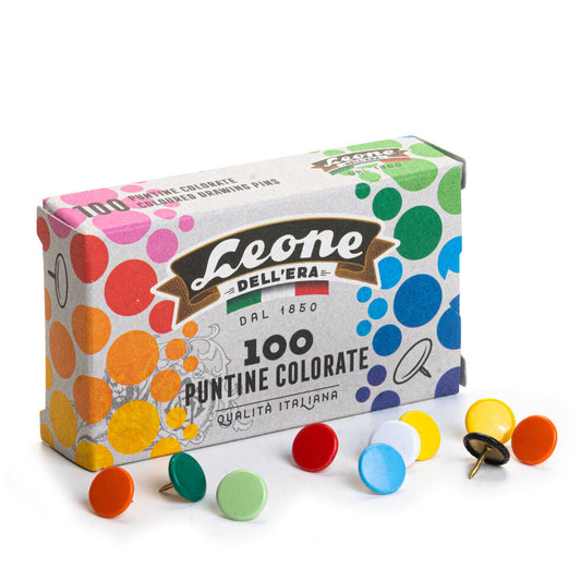Pushpins Assorted Color 100 Count Leone