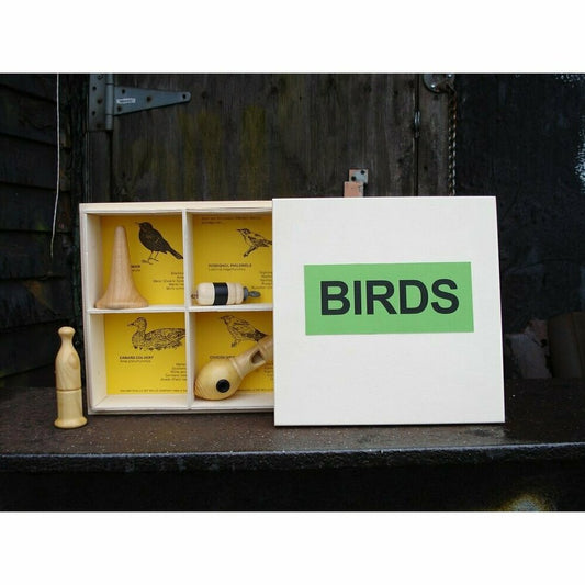 4 bird call nest set - nightingale, mallard, cuckoo, blackbird